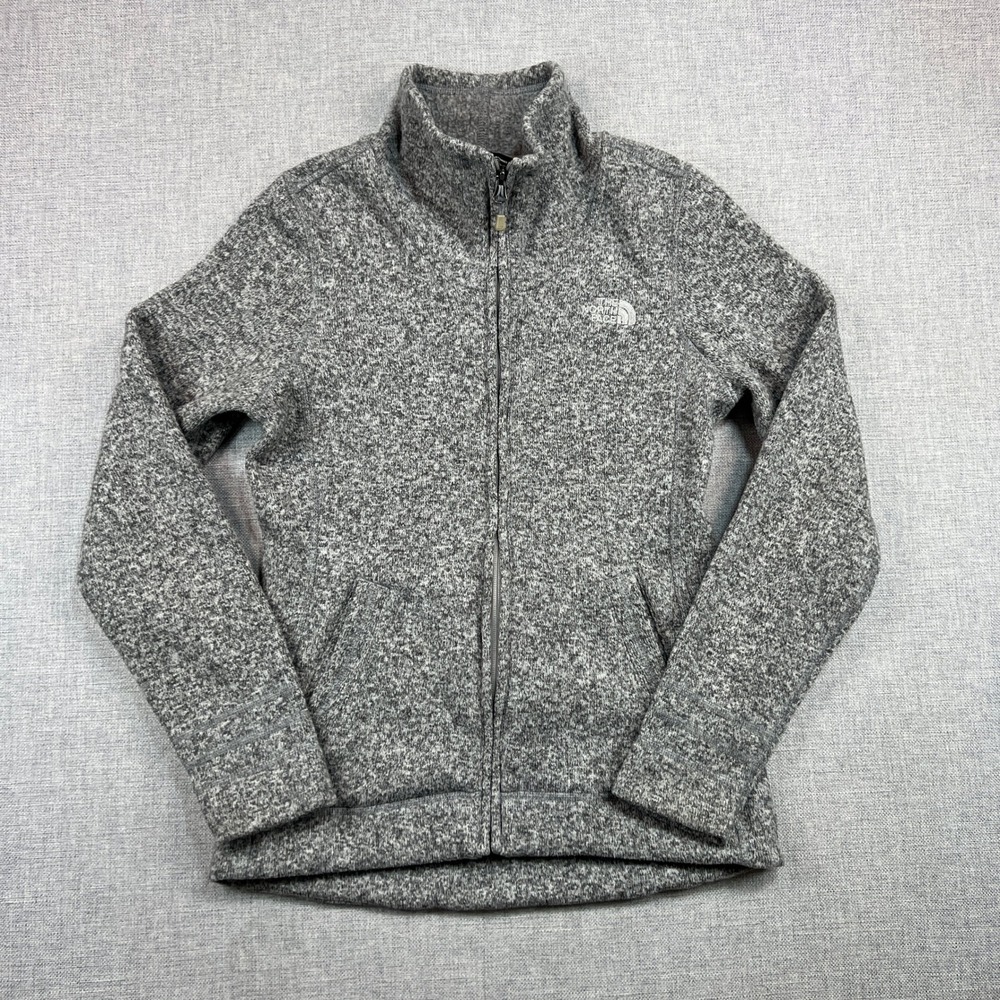 The North Face Women Small Gray Full Zip Fleece Jacket Better Sweater Athleisure